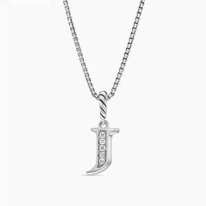 David Yurman - PAVÉ INITIAL J PENDANT CHARM (necklace chain not included)